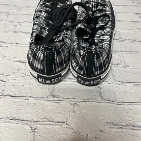 Converse All Star 517626F Women's 10 Black & White Plaid Sneakers Shoes Canvas - Picture 7 of 11